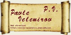 Pavle Velemirov vizit kartica